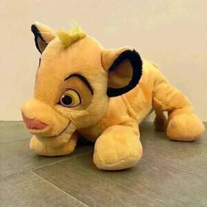 Large Disney Store Lion King Simba Plush Stuffed Animal Excellent Condition